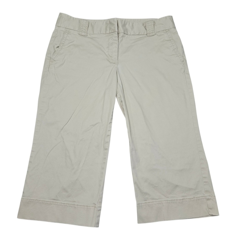 J.Crew Favorite Chino Stretch Capri Pants Tan Khaki Sz 10